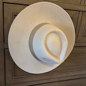 Cream Wide-Brim Hat
